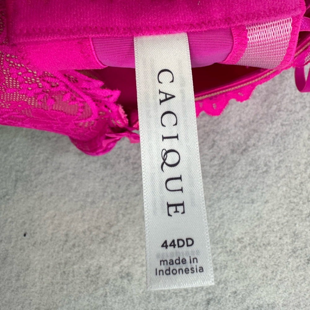 Cacique Lace Boost Multi-Way Strapless Bra Confetti Pink Size 44DD NEW NWT - Picture 5 of 8